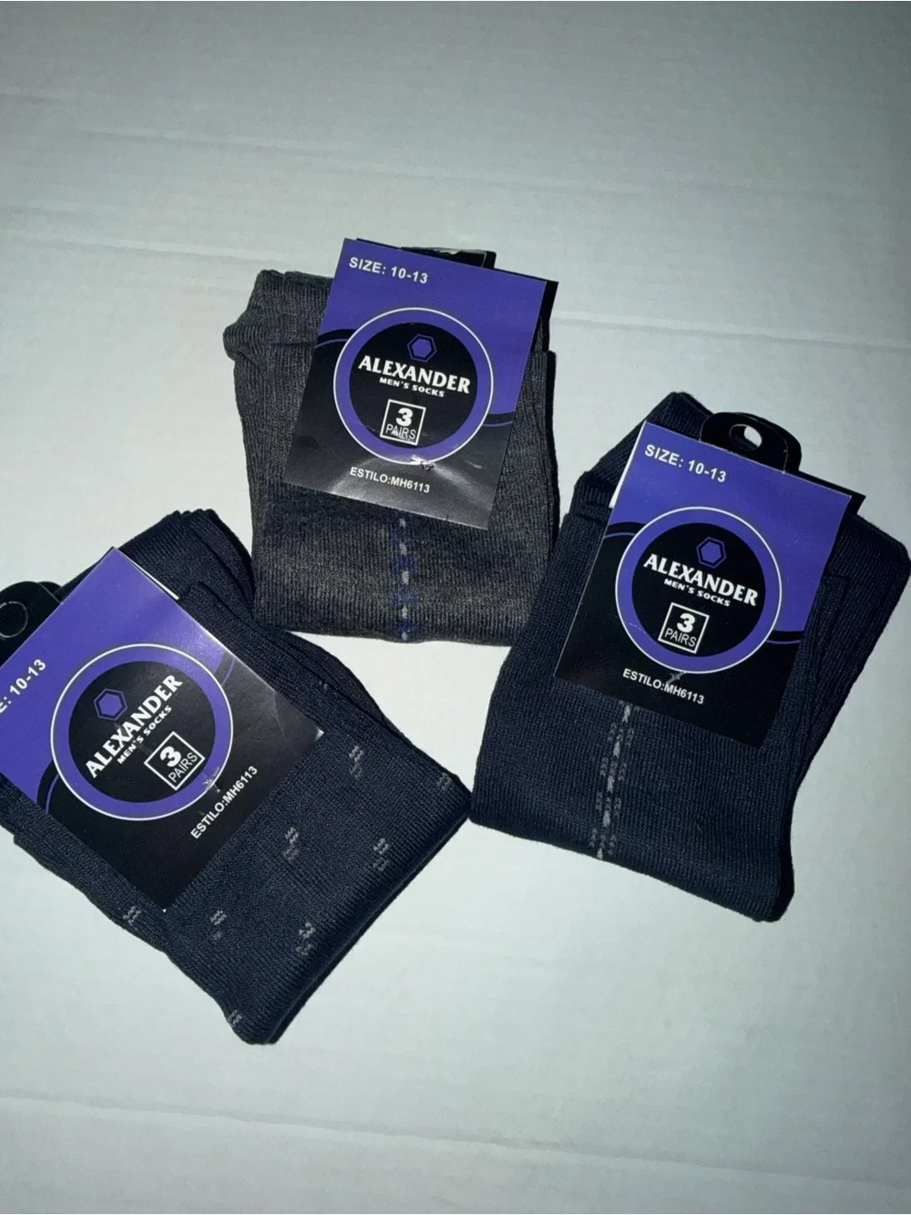 Men’s Dress Socks - Navy & Gray - 3-Pack